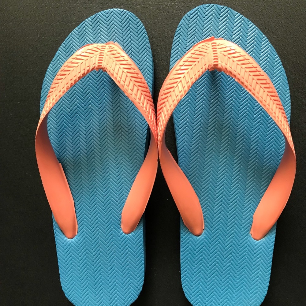 Kids Flip Flops Pink & Blue 8 5/8”